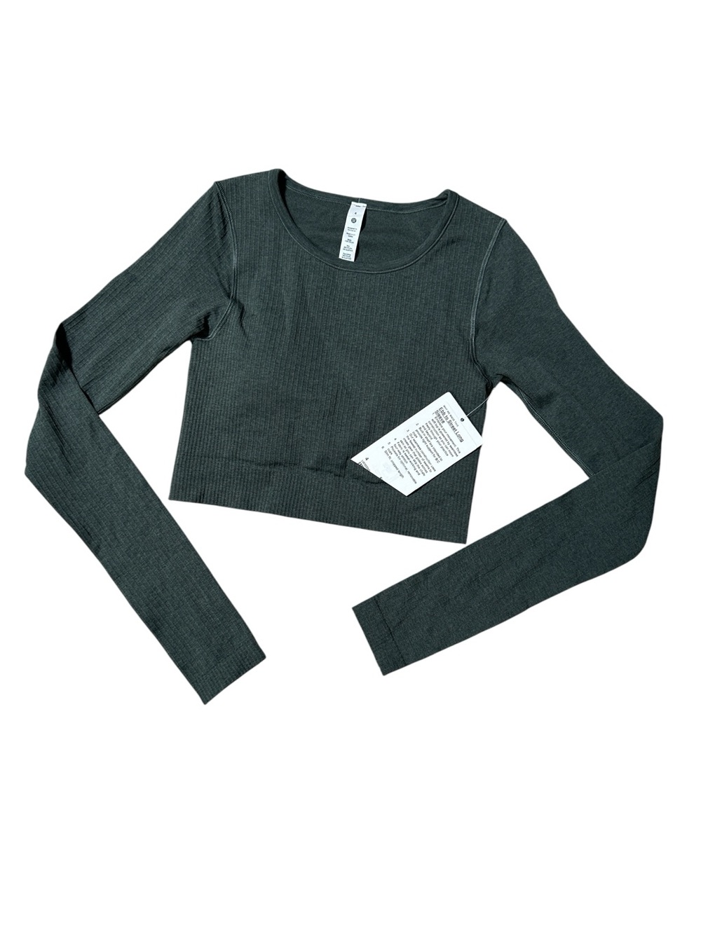 Lululemon Ebb to Street Long Sleeve Shirt Smoked Spruce, Size 4 W3DZNS - Picture 2 of 6